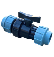 Фитинг муфта С КРАНОМ, 20*20, соединительная 900120