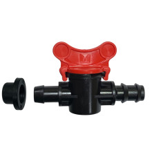 Фитинг (для трубки) врезной с краником OV011615R