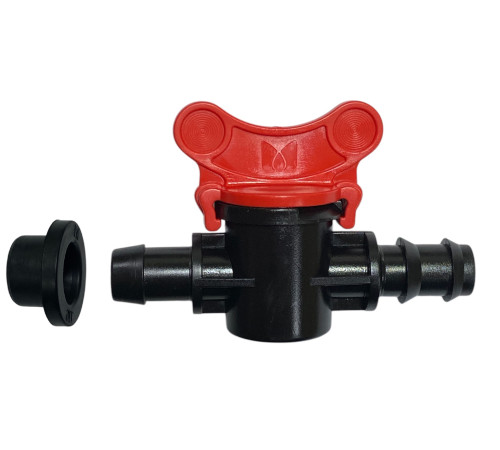 Фитинг (для трубки) врезной с краником OV011615R