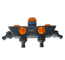 Разветвитель 4-х канальный 1/2"/ 3/4"/ 1" ВР с краниками (для шланга поливочного) YM5010